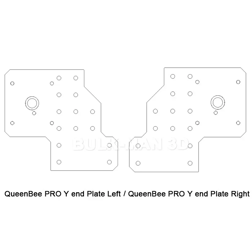 QueenBee PRO CNC machining Plates Kit 6063-T5 aluminum thickness 10mm for QueenBee CNC Router Machine CNC Wood Engraver 13Pcs