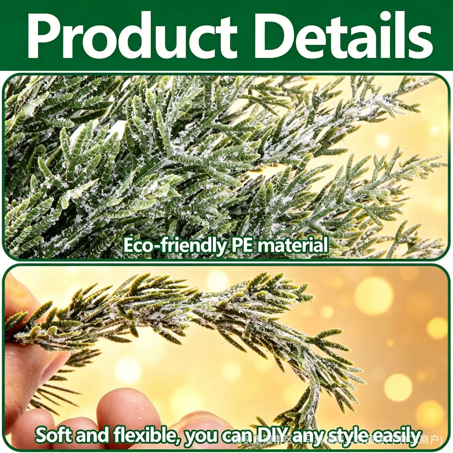 50-Piece Combination Set [30 Pine Branches + 20 Red Berries] Christmas Artificial Pine and Cypress Branches with Red Berries and Greenery for Christmas Pine Needle Home Table Decoration