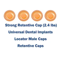 Localizador Universal de implantes dentales, tapa de retención y herramienta central, Kit de fijación de sobredentadura Compatible con muelles de implante