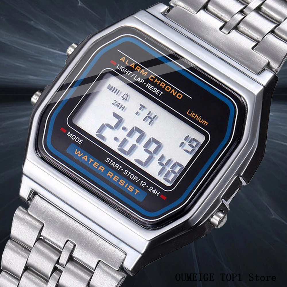 

Digital Watch For Men 2023 LED Electronic Wristwatch Chronograph Sport Waterproof Women Bracelet Alarm Clock Orologio uomo reloj