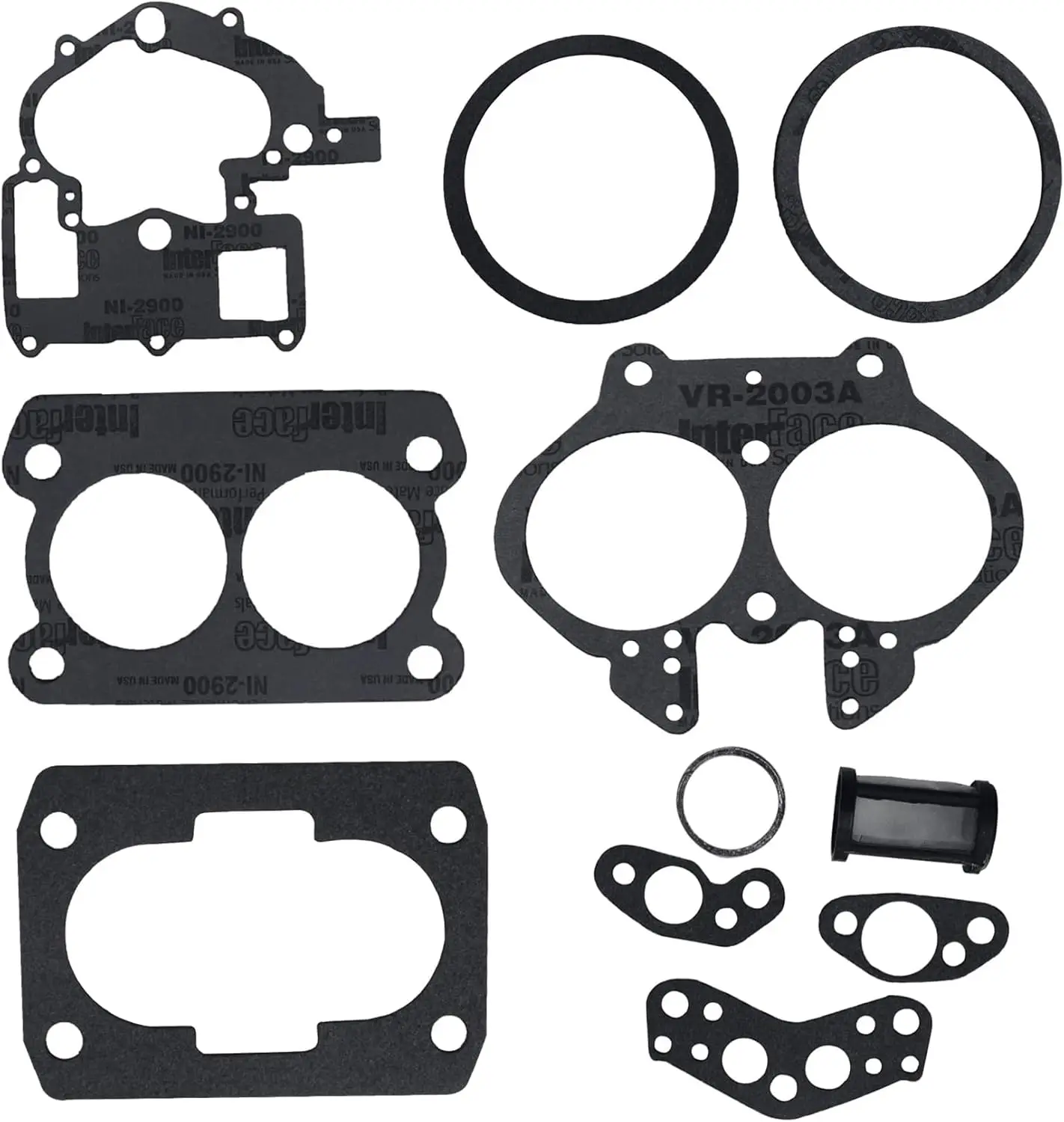 Carburetor Rebuild Kit Replacement for Mercury Marine 3.0L 4.3L 5.0L 5.7L 3302-804844002 1389-9563A1 1389-9670A2  (With Float)