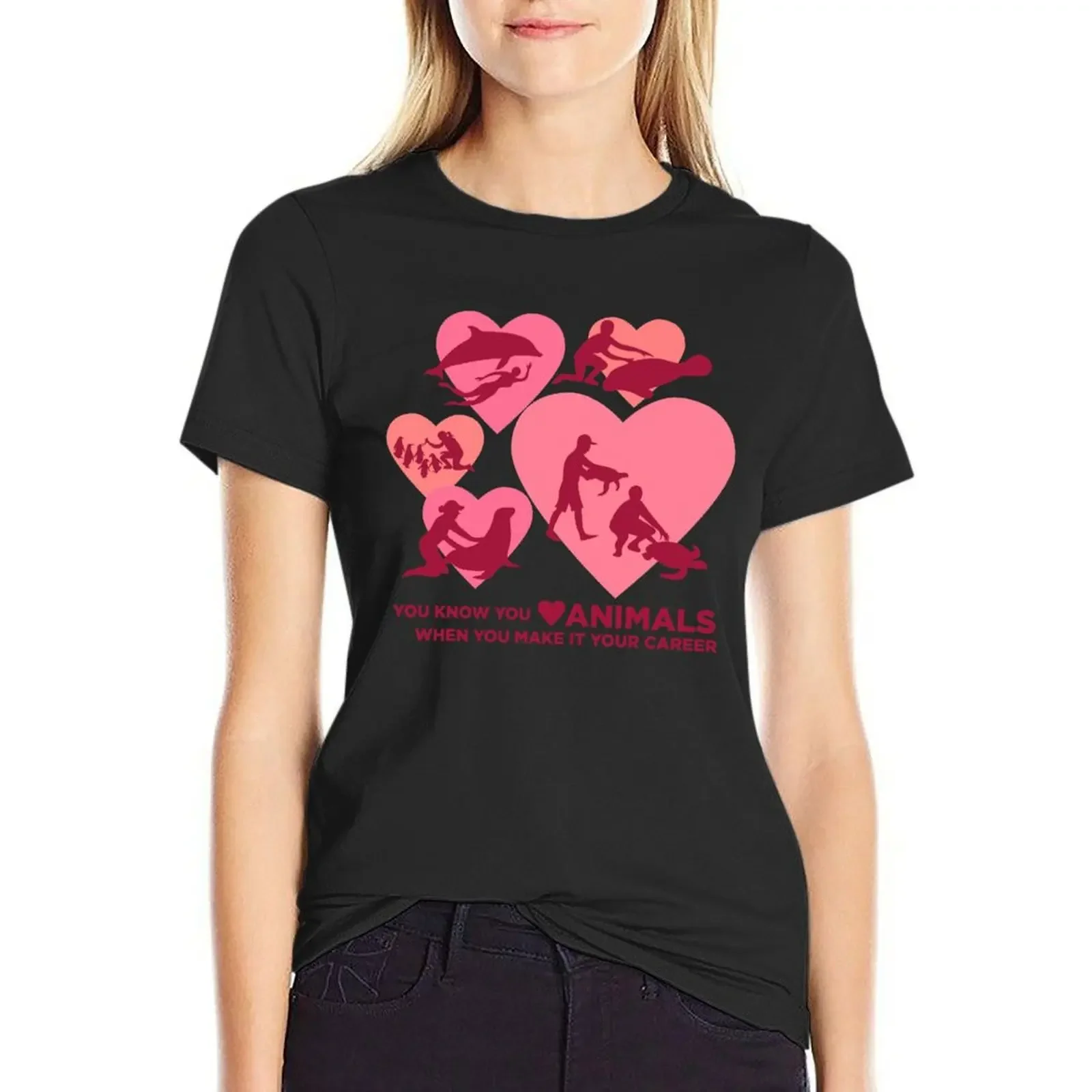 

Love Animals - Marine Animal Career T-Shirt customs customs design your own hippie clothes white t-shirt dress for Women sexy