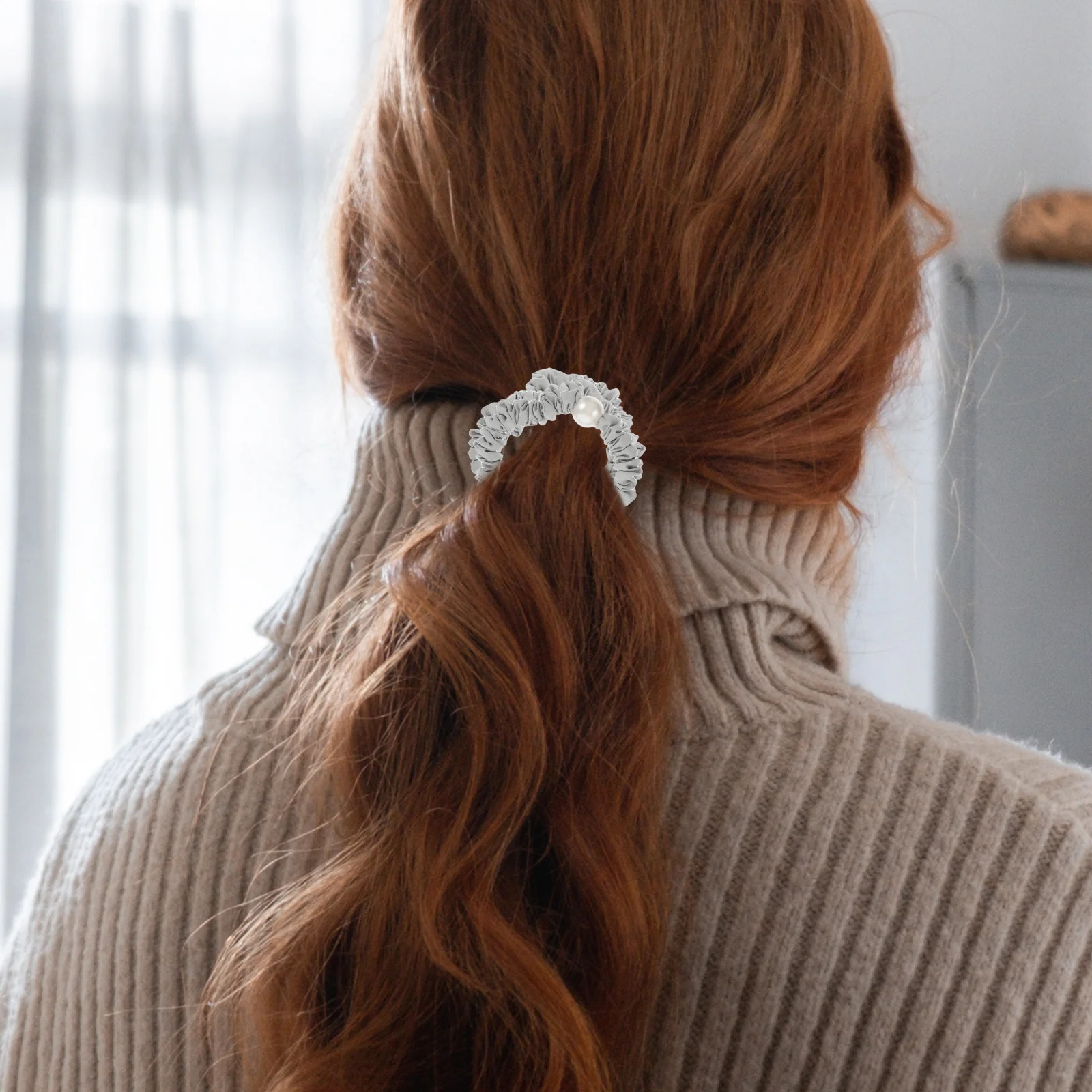 3 pezzi elastici elastici porta coda di cavallo con perle decorative fasce per capelli morbide e durevoli per le donne accessori elasticizzati stile Boho uso quotidiano