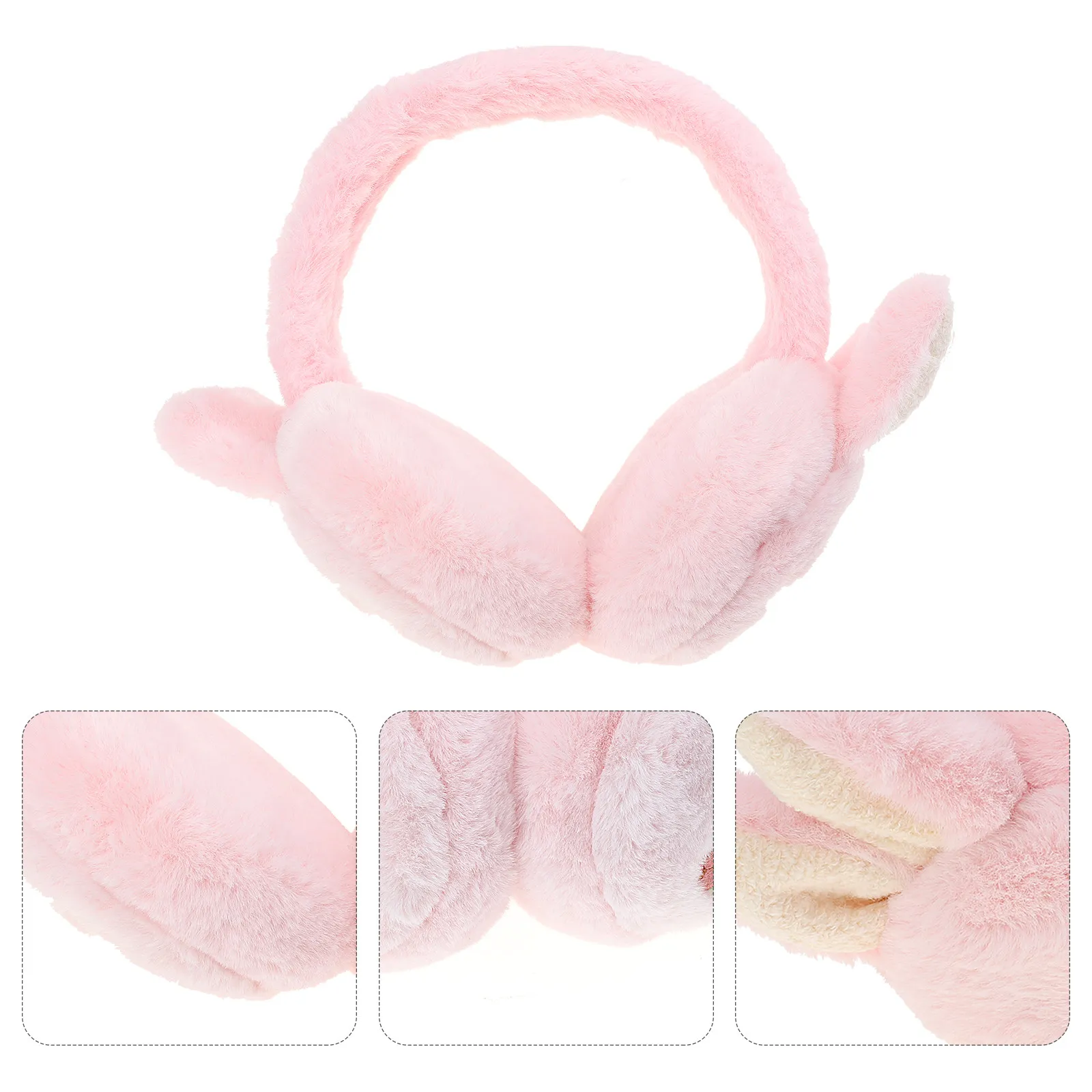 Winter Earmuffs Rabbit Ear Design Warm Windproof Ear Protector For Outdoor Sports Lightweight Earmuff For