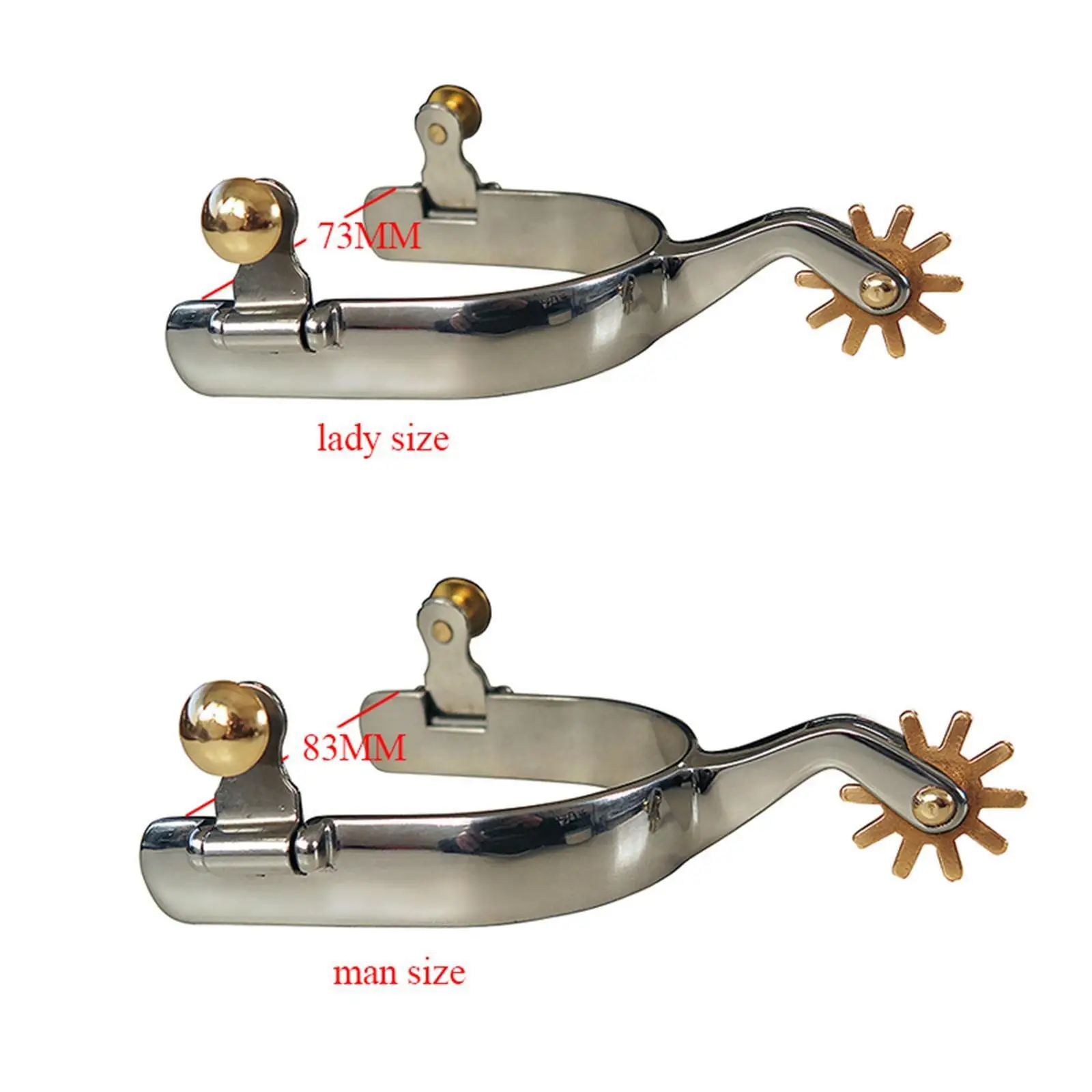مكافحة الصدأ الحصان سبرز لمعدات المنافسة ، النمط الغربي ، 2x