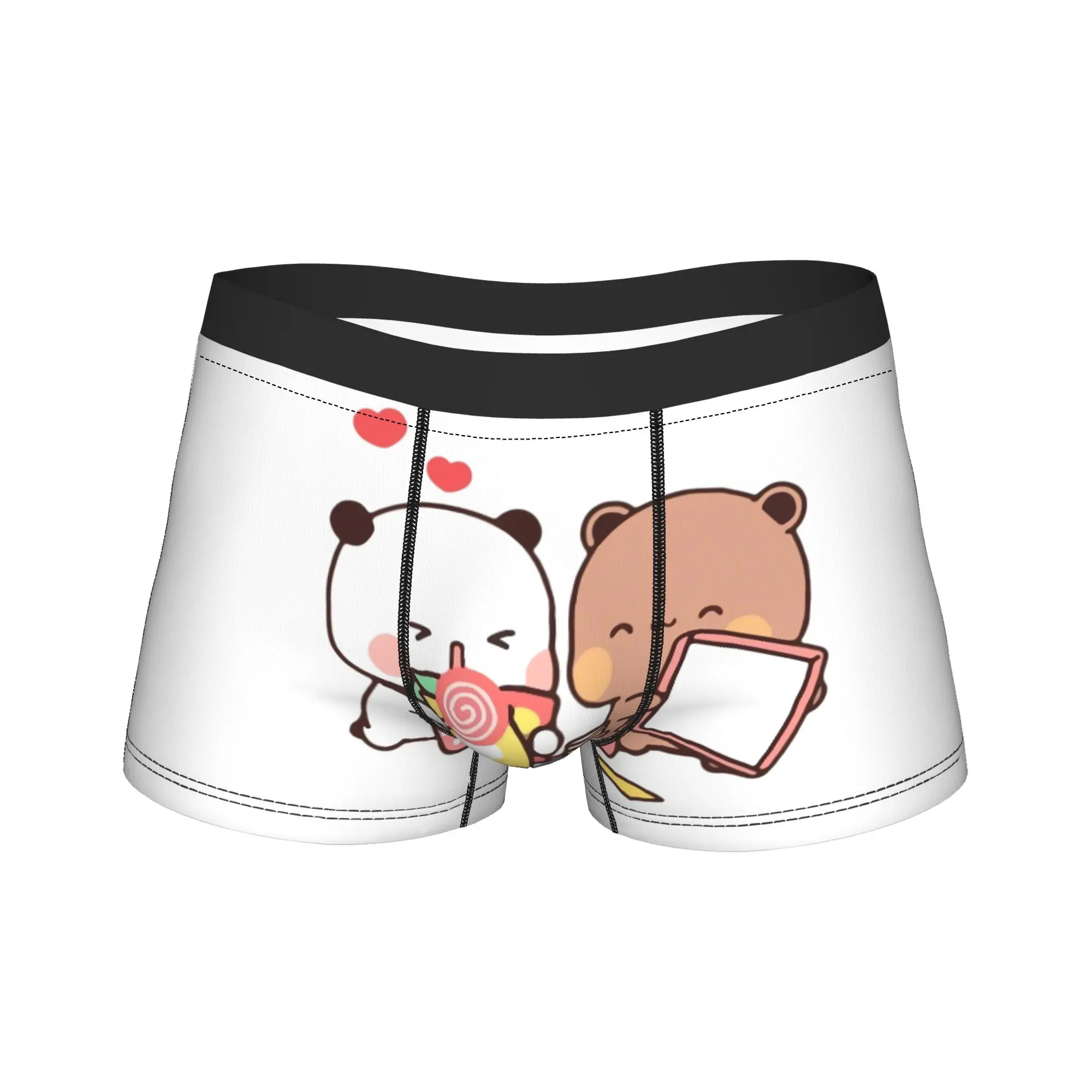 Bubu Dudu Bear Sweet Love Boxer Shorts  Pouch Underwear Trenky Customs Boxer Brief Breathable Man Underpants Large Size