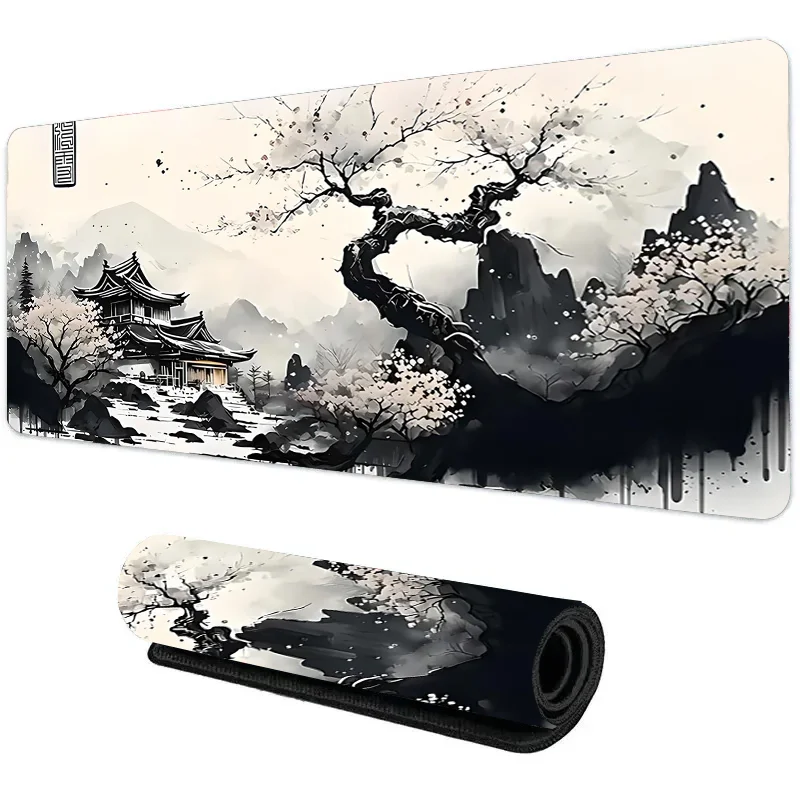 Mouse Pad sakura landscape desk accessories Mat Gamer Rug Xxl Keyboard Pad 1000X500x3MM Desk Mat Office Carpet Gaming Mouse Mats