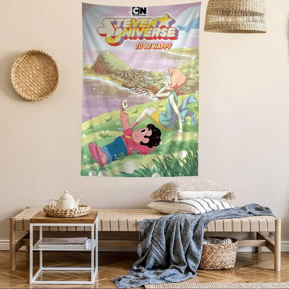Anime S-Steven Universe Colorful Tapestry Wall Hanging Bohemian Wall Tapestries Mandala Wall Art Decor
