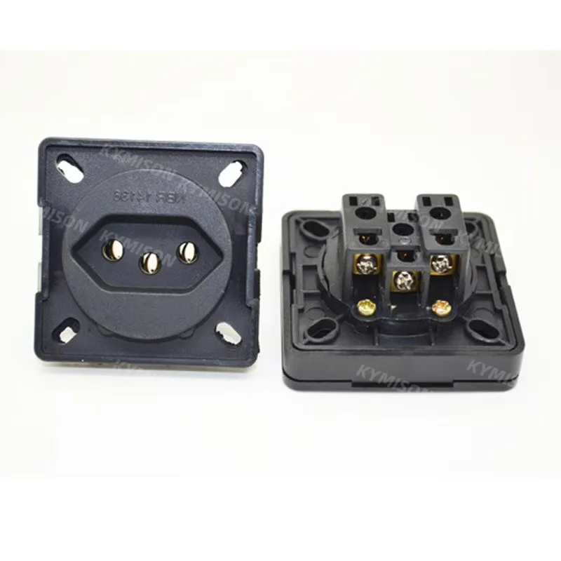 Brazil Waterproof Dustproof Industrial Socket 10A / 20A 250V IP44 AC Power Socket Power Connector Plug Electrical Socket