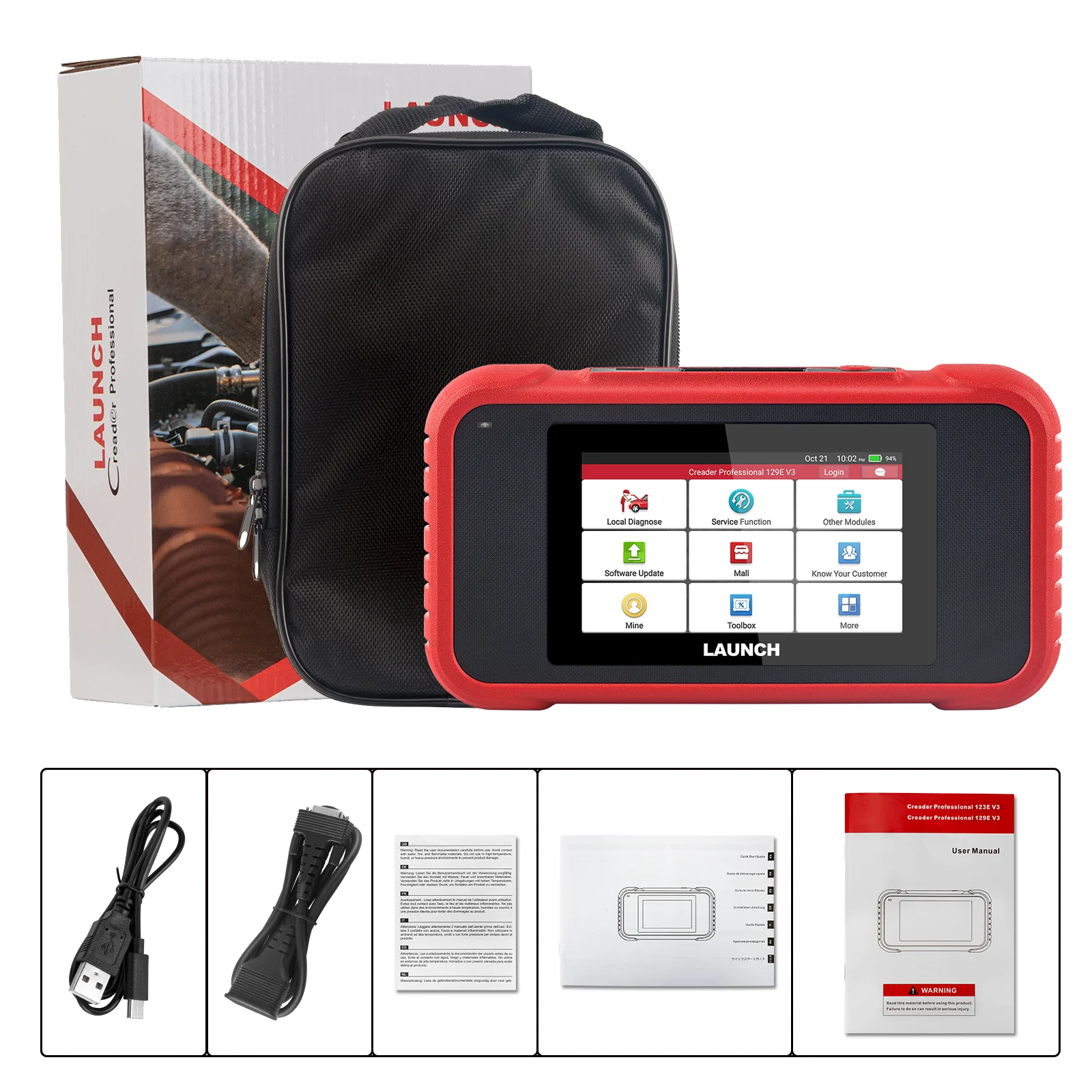 LAUNCH X431 CRP129E V2.0/CRP129E V3.0 Car Scanner Auto OBD2 Diagnostic Tool Fr-ee Update