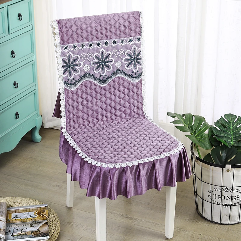 Autumn and winter warmth insulation thickened flannelette one-piece chair cover chair cushion padding