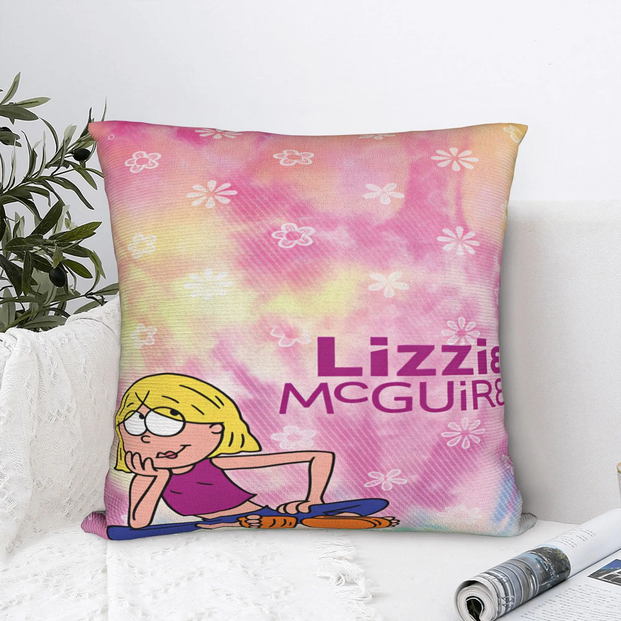 Pillow Cover Lizzies Cartoon McGuires  Cute Funny Pillow Case For Sofa Couch Bed Living Room Pillowcases