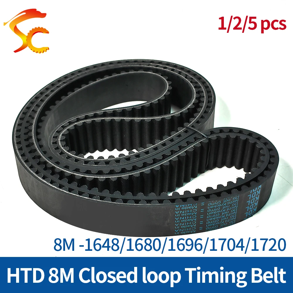 

High-Quality 8M Circular Arc tooth Belt Length 1648/1680/1696/1704/1720mm Width 20/25/30/40mm Closed loop Timing Belt