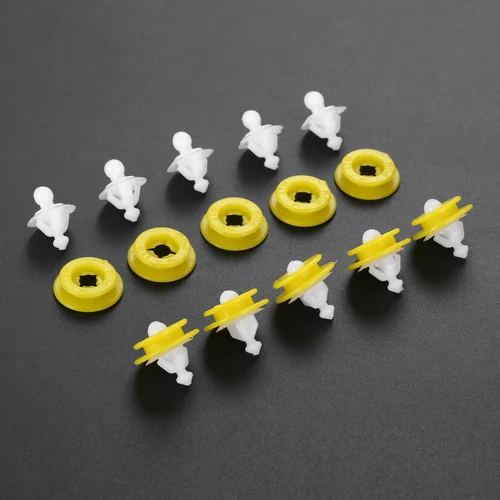 Imagen 1 del producto 10 juegos de Clips de retención de guardabarros automático, accesorios de decoración Interior de coche 30698669 Para Volvo v60/xc60/sc90/V40/C30 blanco y amarillo