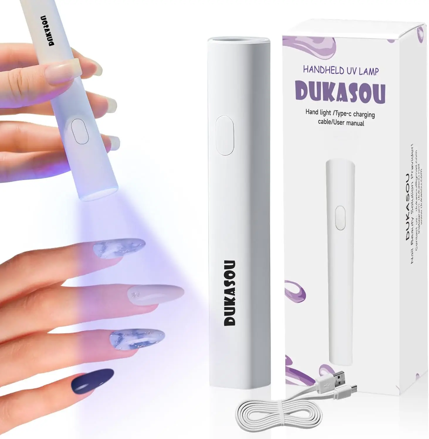 

Portable UV Lamp for Gel Nails, Cordless LED Nail Dryer with USB Rechargeable Mini Handheld for DIY Manicure