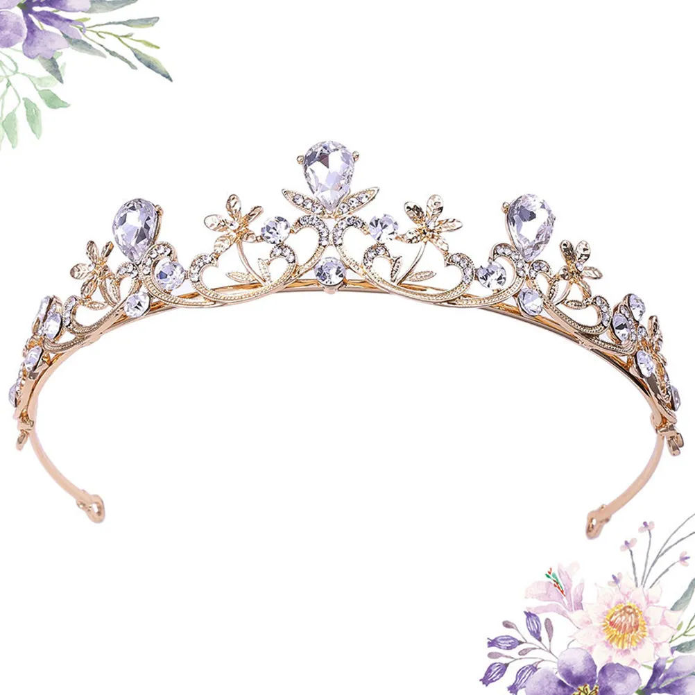 1Pcs Elegant Crystal Hair Band for Women Girls Kids Fine Workmanship Delicate Crown Headband Wedding Party Bridal Headdress Hair