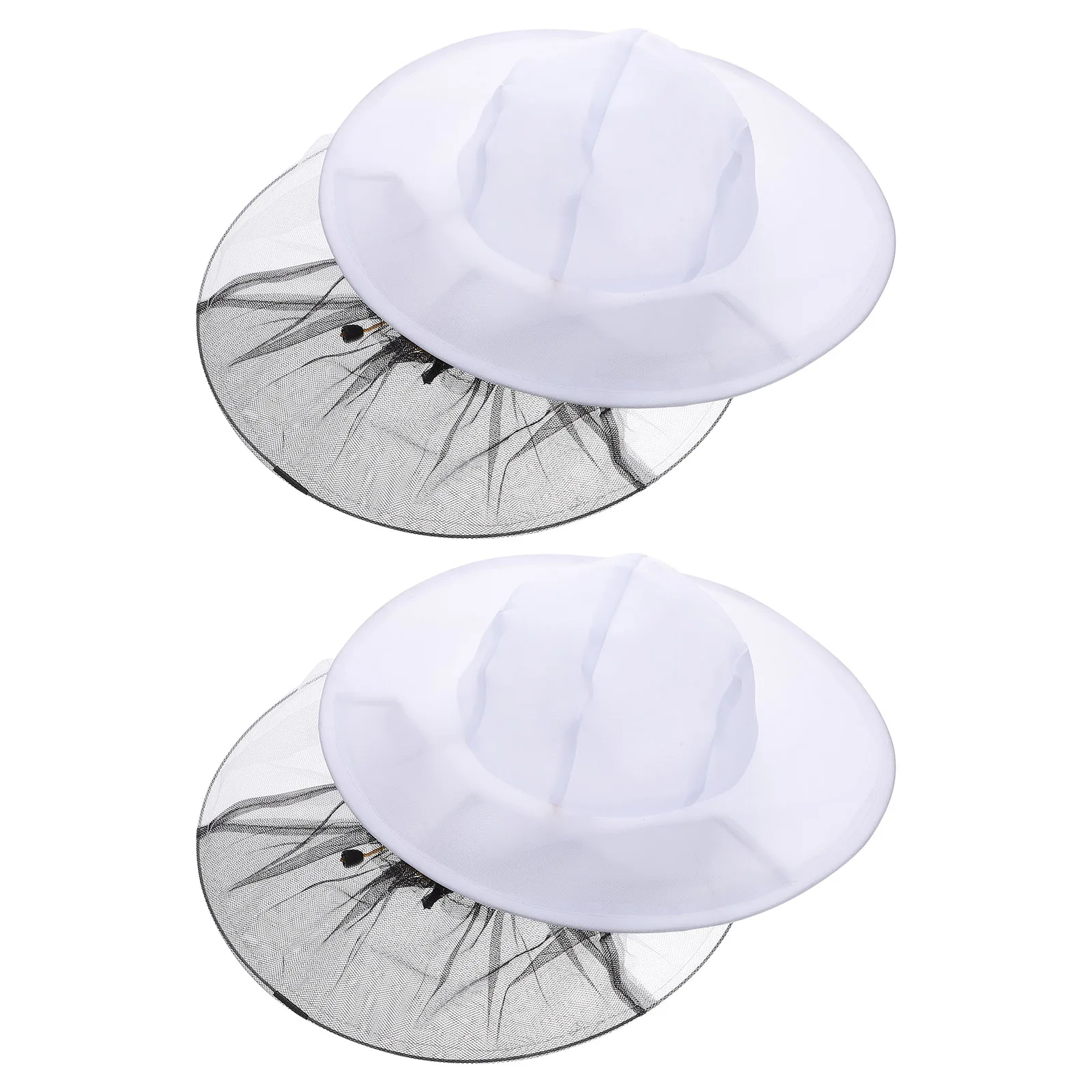 

2pcs Beekeeping Hat Durable Mesh Protection Anti Mosquito Insect Hat Veil For Bee Feeding Fishing Hunting Hiking Walking