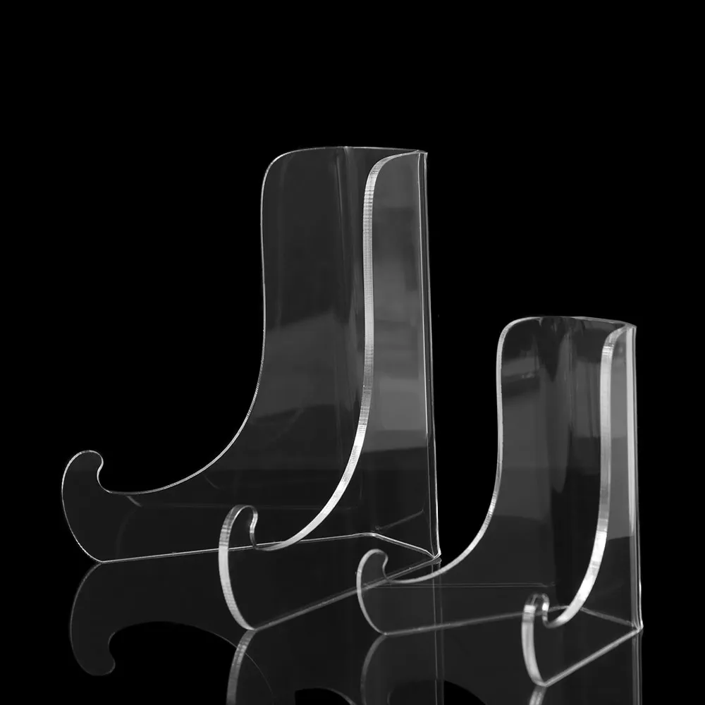 Tablet Holder Acrylic Flat Plate Stand Clear 60-Degree Angle Display Easel Stand Multipurpose Elegant Book Stand Displaying