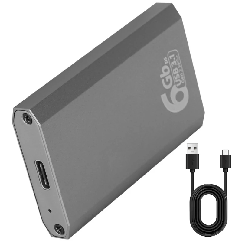  Aluminum mSATA SSDs External Housing USB C Interfaces Builts in AntiVibration Protections Technology