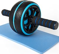 Ab Roller Wheel,Ab Workout Equipment,Home Gym Equipment for Abdominal & Core Strength Training,Wider Ab Machine with Knee Pad Ac