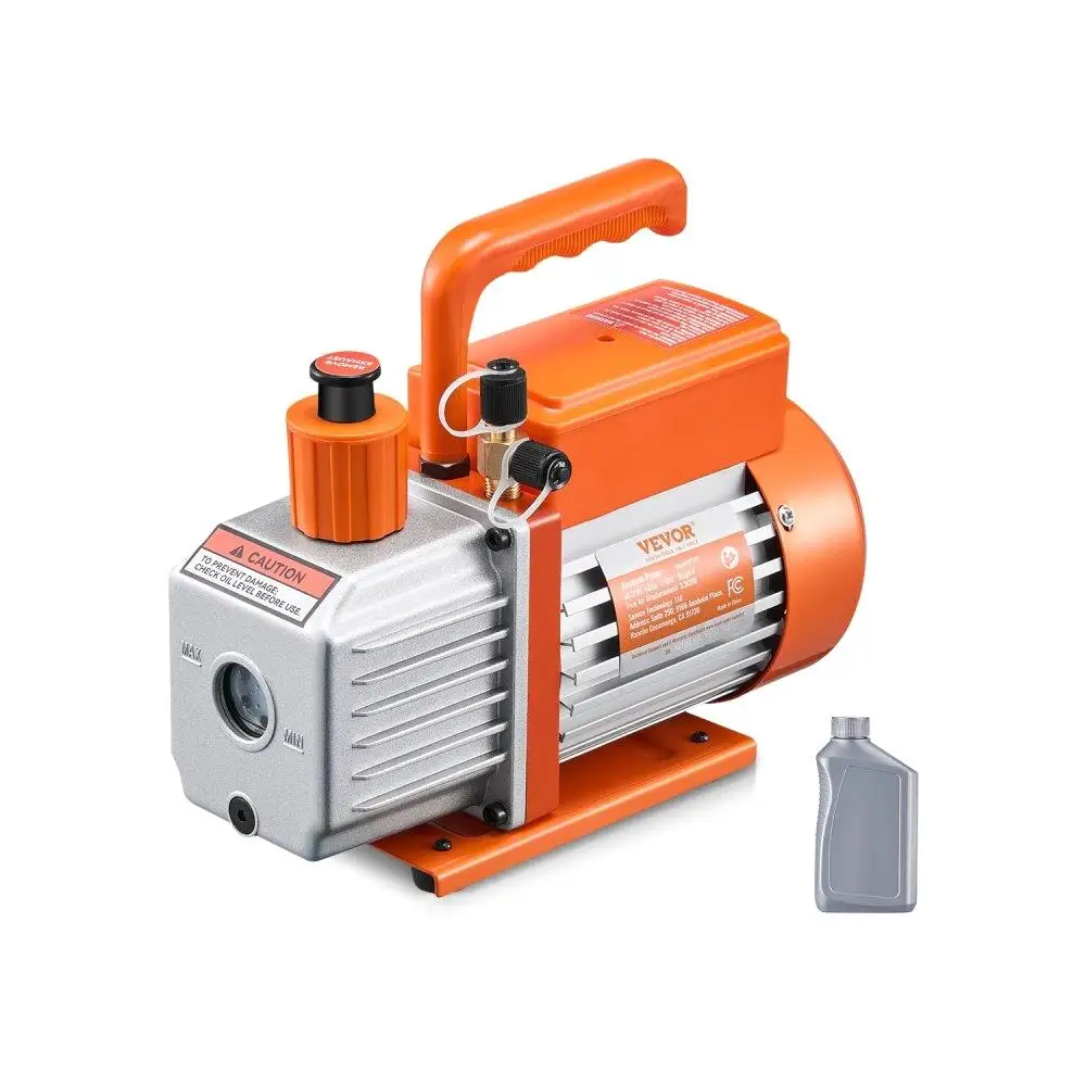 

HVAC Vacuum Pump 3.5 CFM Single Stage Rotary Vane Oil Included