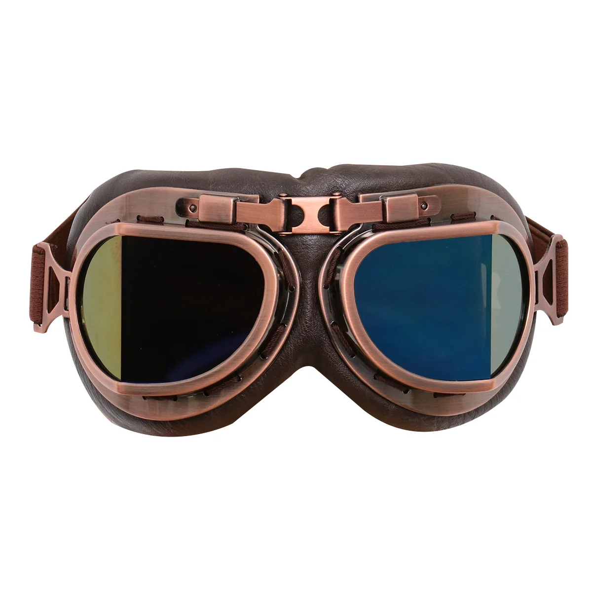 Motorbike Riding Windproof Goggles Protective Glasses Copper Plating Anti-Fog Goggles (Colorful) Motor Riding Goggles