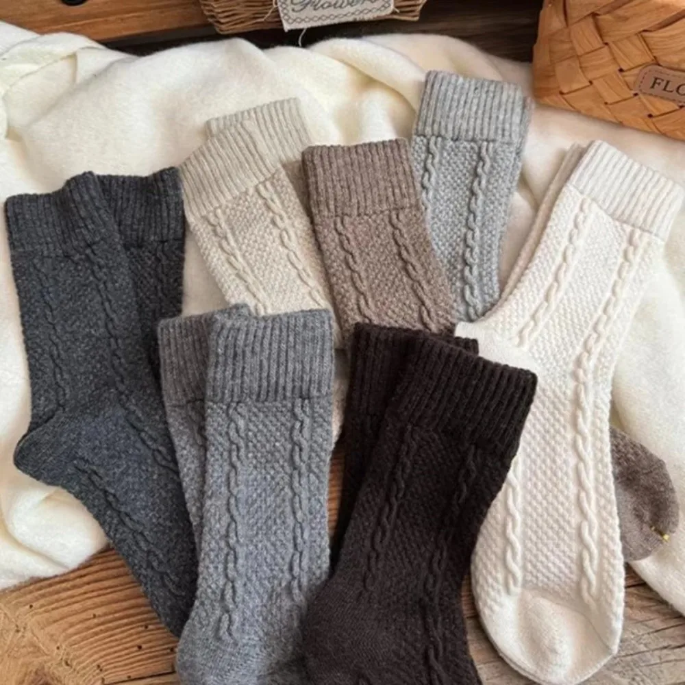 

New Vintage Winter Socks Thickened Warm Floor Socks Soft Breathable Sleeping Socks for Women