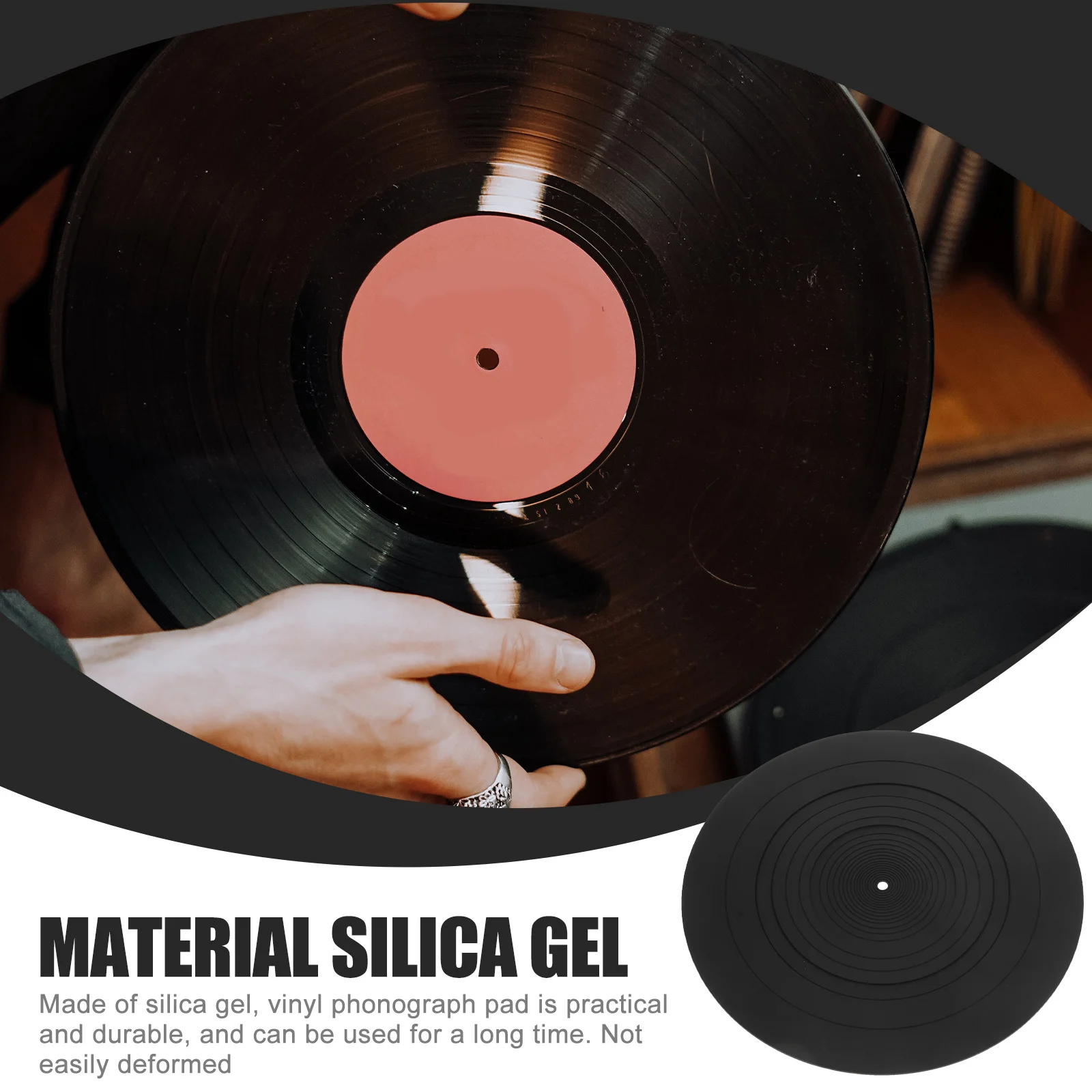 

Premium Vinyl Record Player Pad Silicone Mat for Turntable Disc Protection Stable Clean Vinyl Record Player Pad