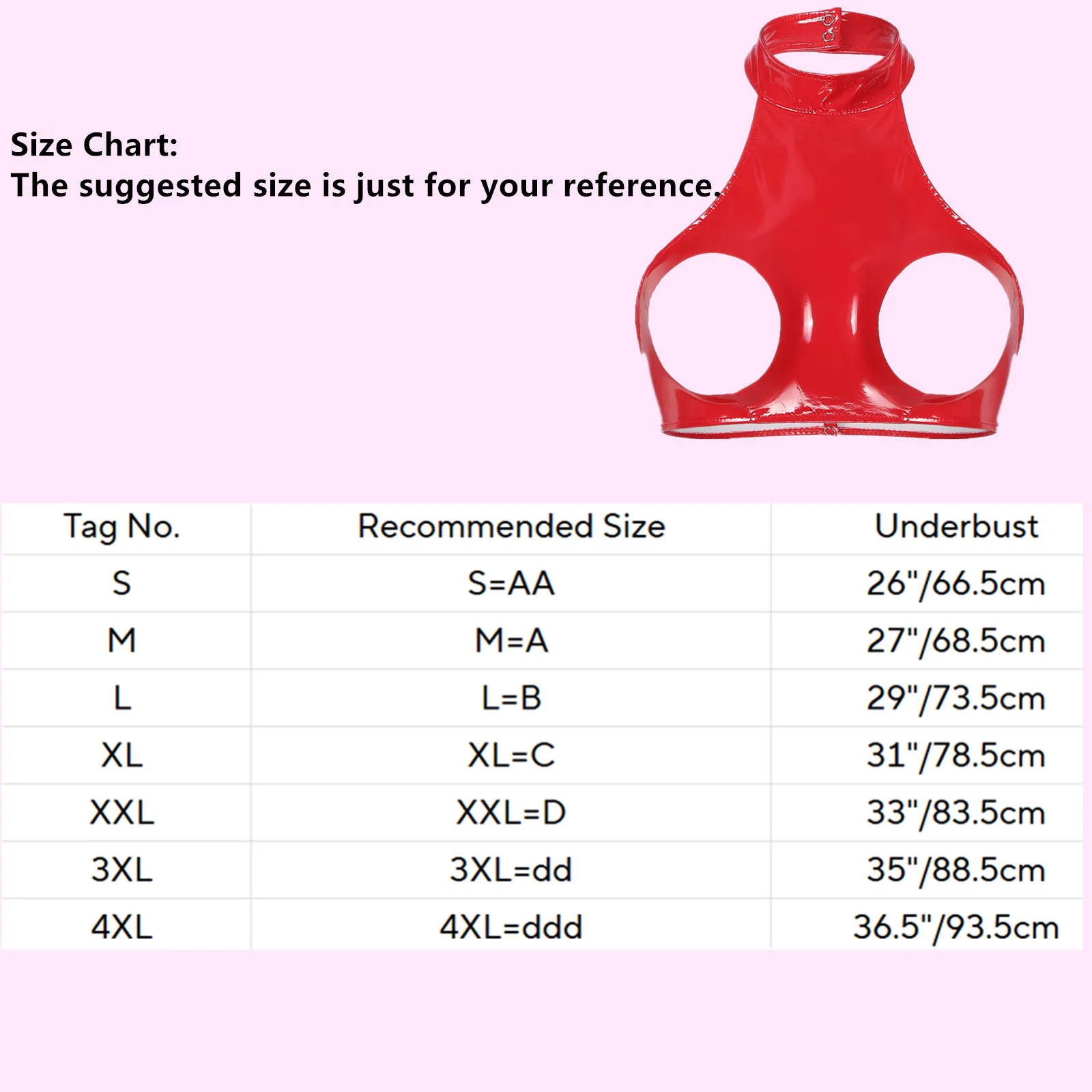 Seksowna bielizna damska Otwarty biustonosz z fiszbinami Crop Top Egzotyczna bielizna Nit O Ring Halter Otwarte piersi Biustonosze ze skóry lakierowanej Topy