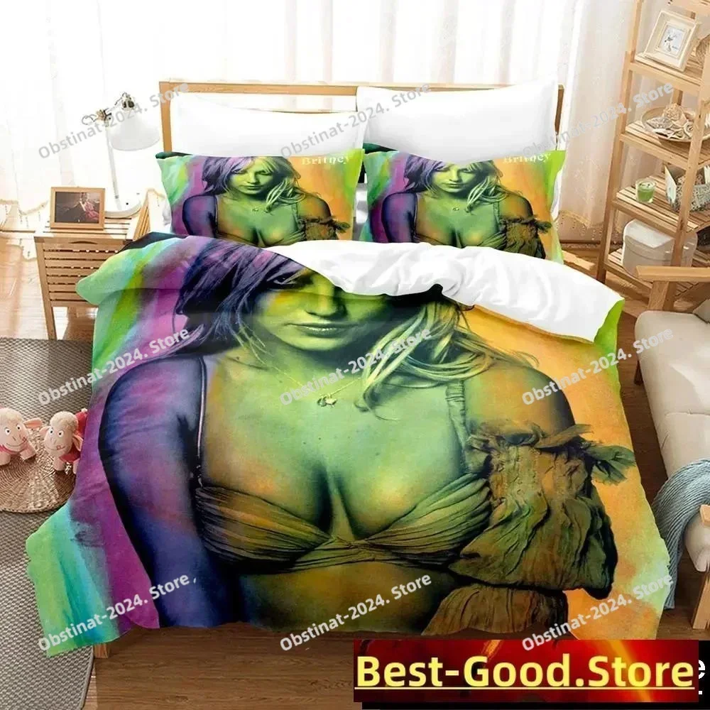 3D Print Fashion Singer Britney Spears Bedding Set Boys Girls Twin Queen King Size Duvet Cover Pillowcase Bed boys Adult Bedroom