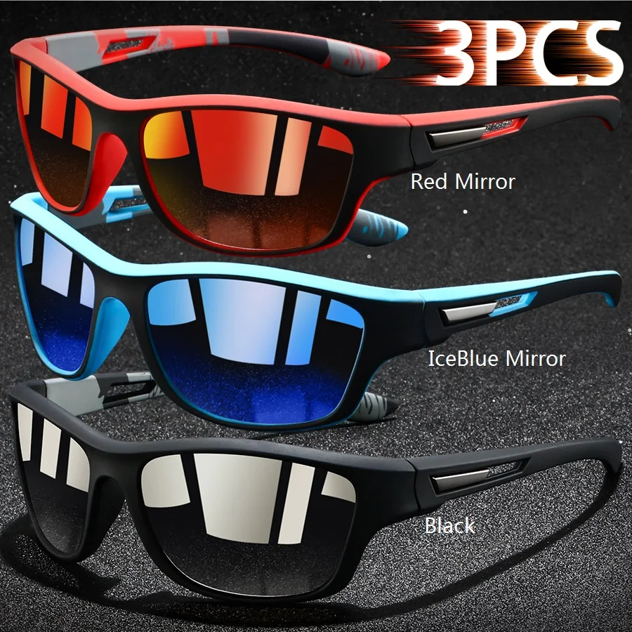3er-Set Modische Sport-Sonnenbrillen für Herren und Damen – Ideal zum Laufen, Bergsteigen, Angeln und für MTB – Outdoor-Schutzbrillen – Detail 5