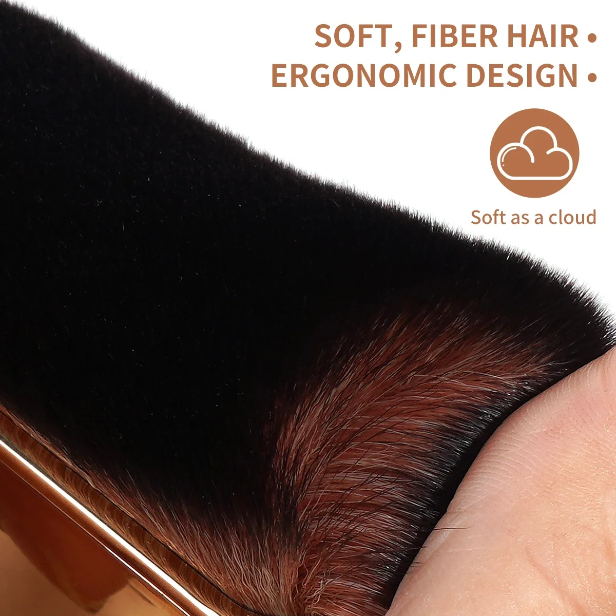 สําหรับ Contouring Tanning Liquid Foundation Cream Blush Soft Bristle เครื่องมือแต่งหน้าอเนกประสงค์สําหรับวันแปรงแต่งหน้าขนาดใหญ่