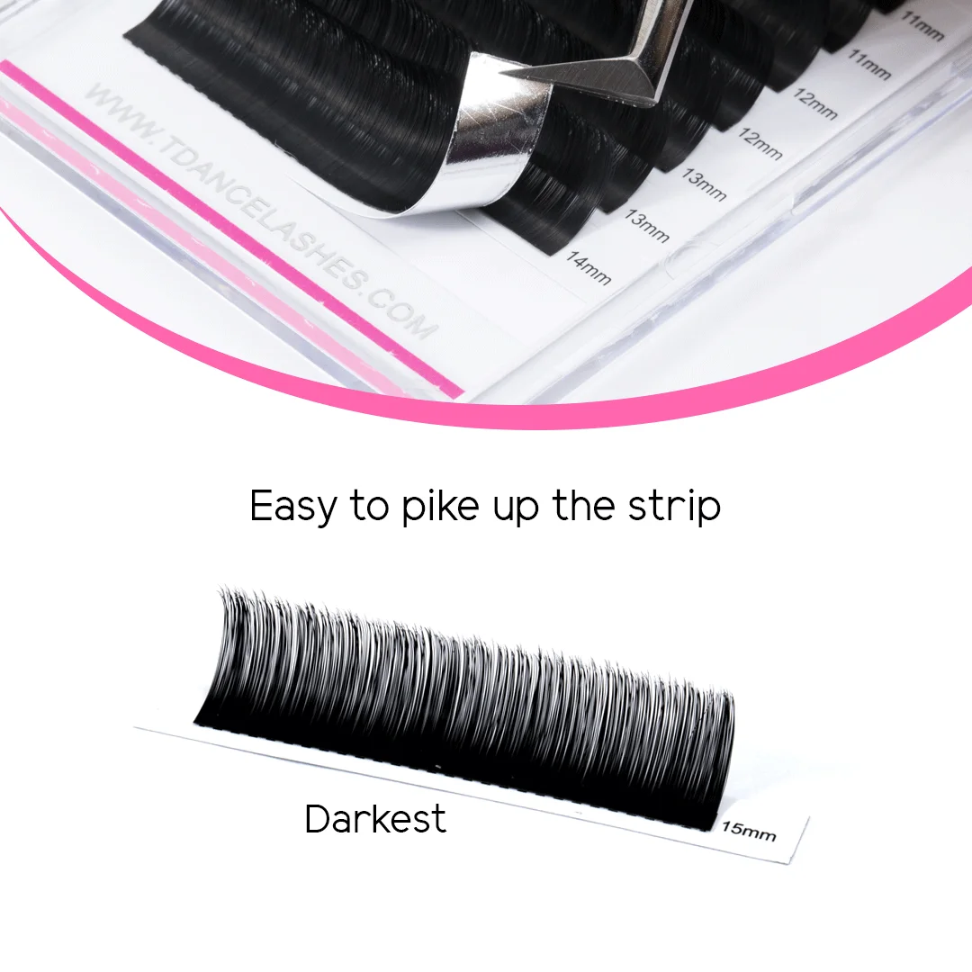 TDANCE Cashmere Lash Extensions Super Matte Black Classic Lash Extensions Individual Volume Lash for Professional Mink Lashes