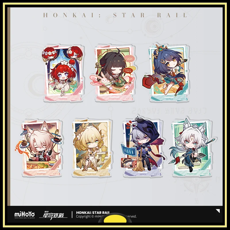 

Honkai Star Rail Yunli Jiao Qiu Feixiao Aglaea Lingsha Tribios Q Version Acrylic Standing Card Game Peripheral Products Original