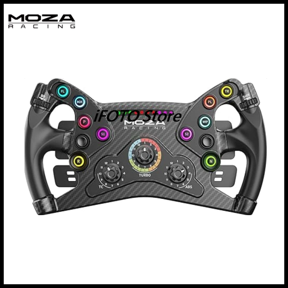 MOZA KS Steering Wheel 300mm Butterfly Style GT Racing Wheel, Racing Gaming Simulator, Compatible with 3rd-Party Bases via Hub