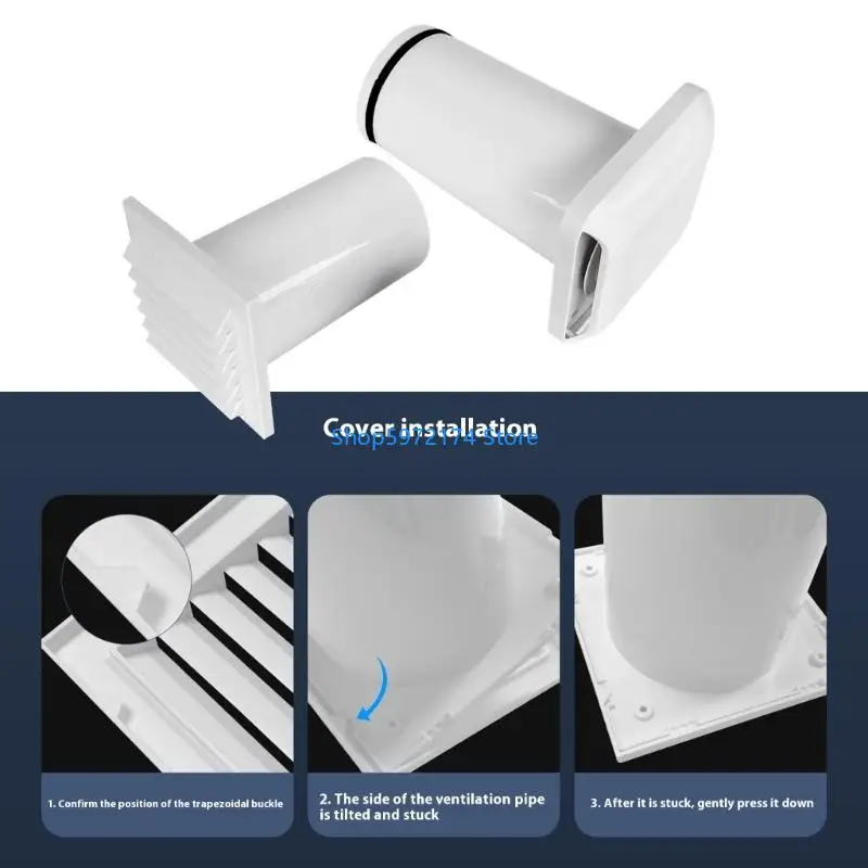Y3NB Slants Louvers Ventilators with Auto Adhesive Sealing StripDual Airflows System Home Vent Solution Plastic Metal