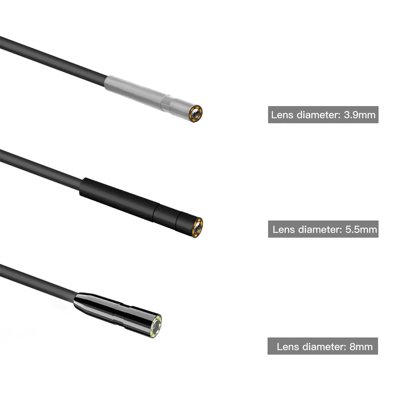 كاميرا المنظار المحمولة P10 1080P IP67 Borescope مقاوم للماء Borescope كابل صلب الأنابيب فحص المجاري Borescope #6