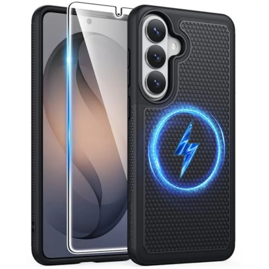 

for Samsung Galaxy S26 Case: [Compatible with Magsafe] [Magnetic Phone Cover with Screen Protector] Military Grade Drop Protect