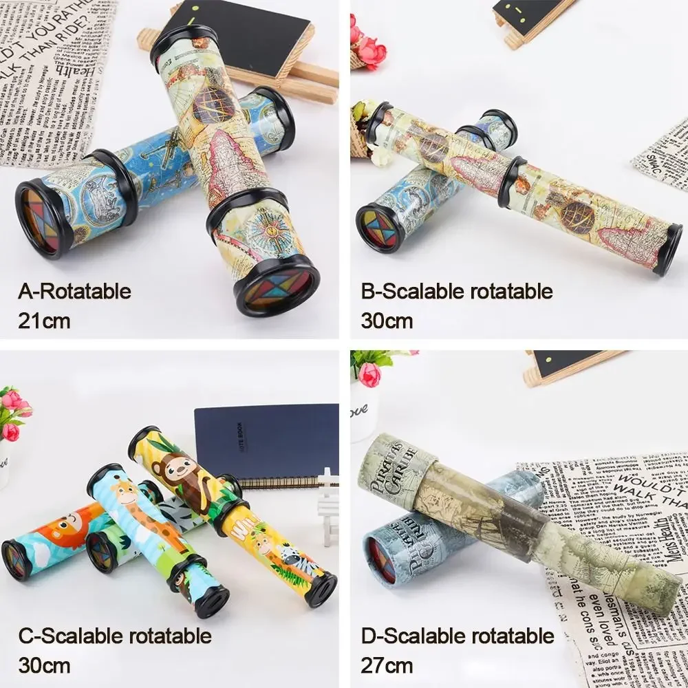 Plastic Rotation Kaleidoscope Colorful Paper Fancy Colored World Toys Scalable 21/30/27cm Magic Changeful Kaleidoscope