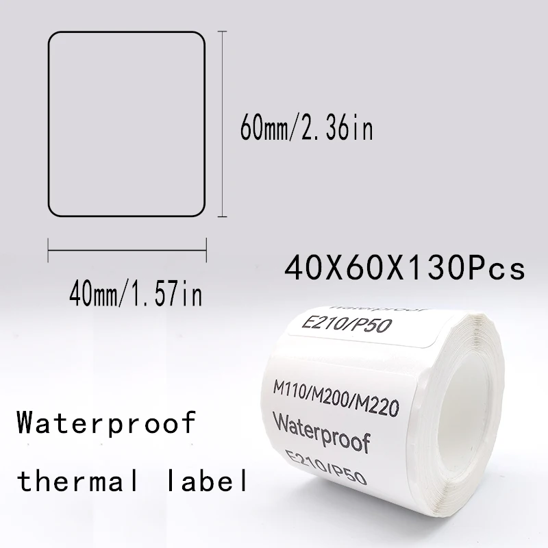 Imagem -06 - Fita Adesiva Faça Você Mesmo Etiqueta Ylf23 E210 Etiqueta de Papel Autocolante Uso para Impressora Térmica P50 M110 Label Maker 50*30 mm 5pk