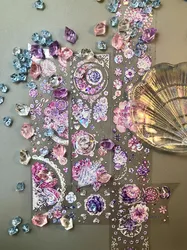 Amazing Star Diamond Flower Shiny Shell PET Tapes Craft Supplies DIY Scrapbooking Card Making Decorative Plan Sticker