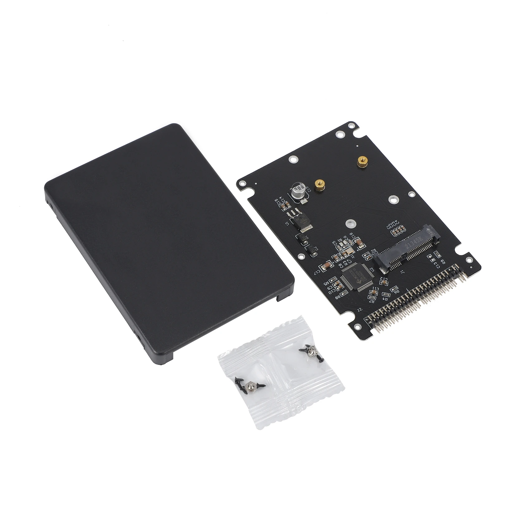 AEF7-44PIN MSATA para 2,5 polegadas IDE HDD SSD MSATA para PATA Adaptador Conversor de Cartão Com Estojo