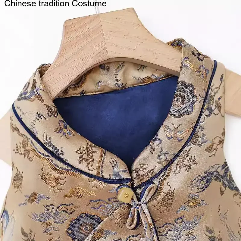 Bigsize 4Xl 5Xl أكمام تانغ ملابس النساء سترة أنيقة جديد النمط الصيني Hanfu قمة فاخرة الجاكار أغنية الديباج أبلى