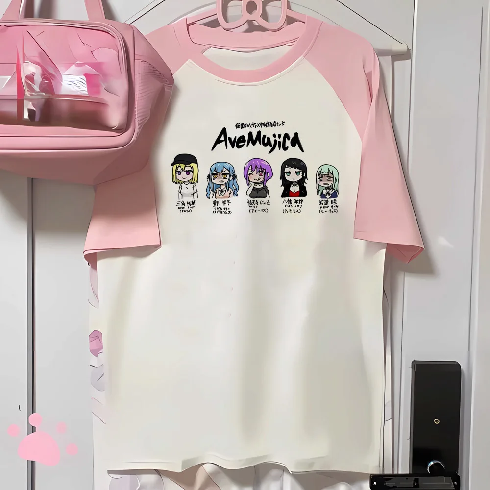 Bang Dream t shirt teen clearance sales alternative  vintage jojifuku gothic top tees goth anime dollette clearance sales 2000s