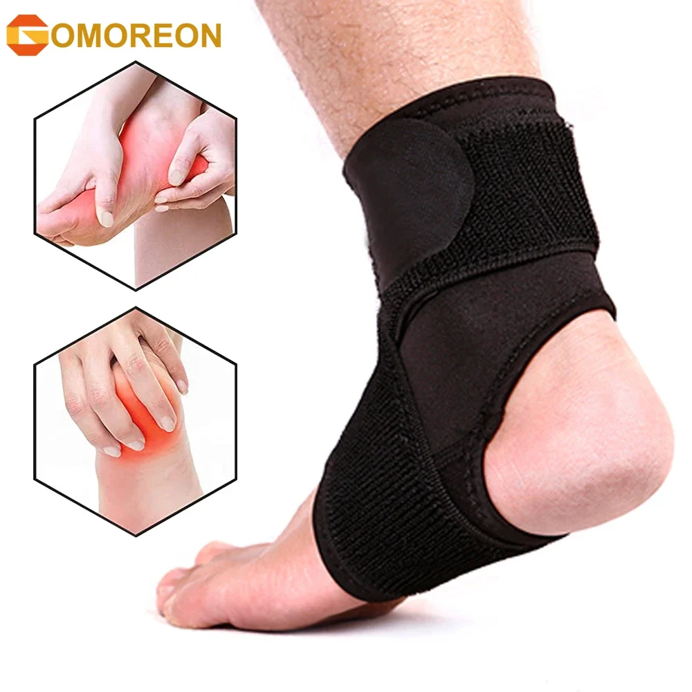 GOMOREON 1Pcs Kids Ankle Support Breathable Adjustable Ankle Brace Girls Boys Ankle Tendon Compression Brace