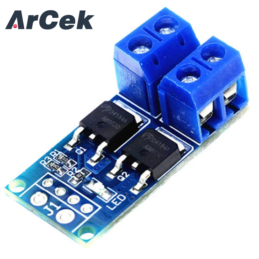 High Power 15A 400W MOS FET Trigger Switch Drive Module PWM Regulator Electronic Switch Control Panel DC 5V-36V