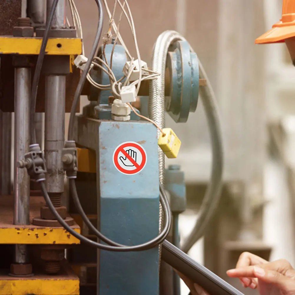 

5 Sheets Adhesive Do Not Touch Warning Decal Sign Label for Machine Equipment Safety Warning Do Not Touch Sign
