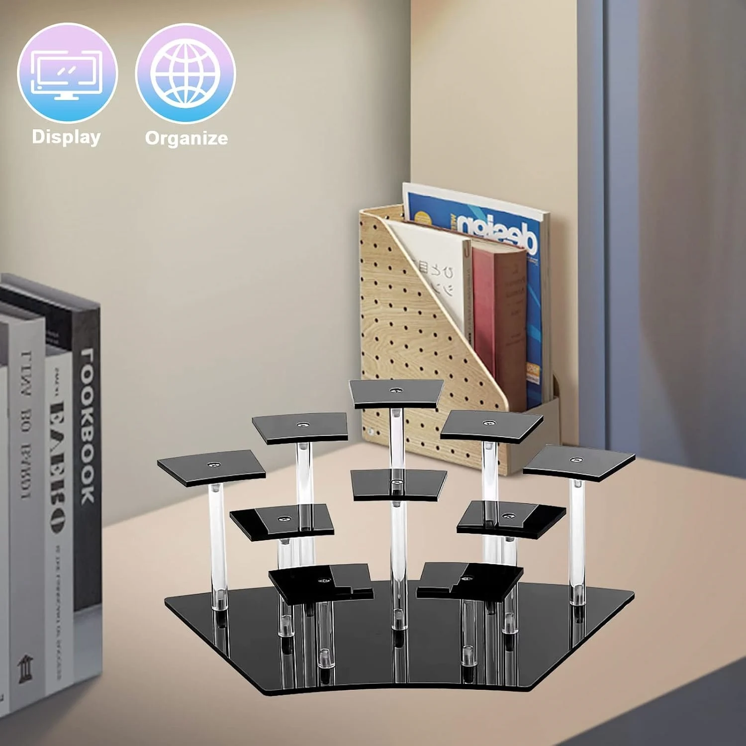 Multi Layer Acrylic Display Rack Collection Organizer Holder Display Action Figure Perfume Stand for Desserts Riser Decoration