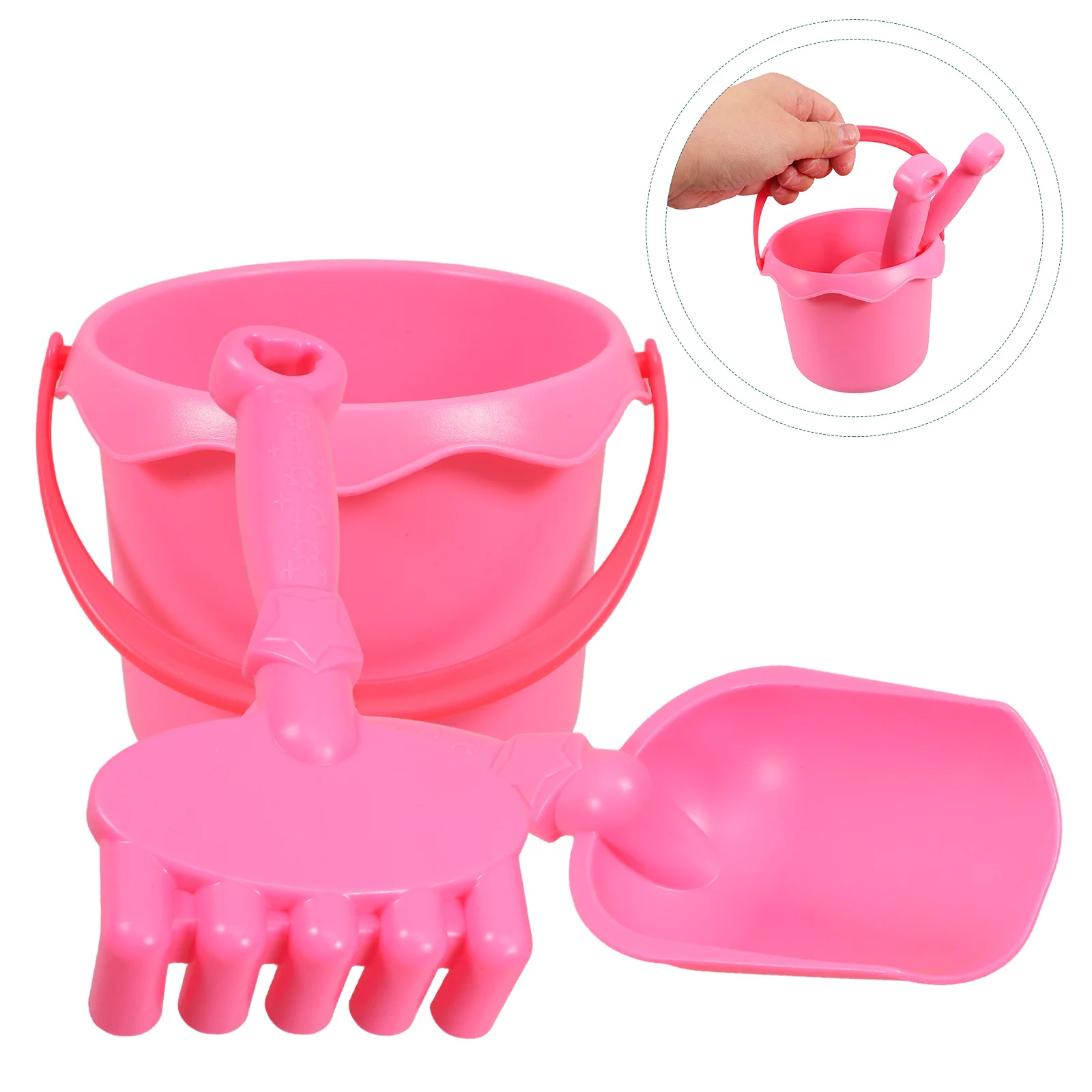 3 Pcs Gardening Tools Kids Lawn Rakes Beach Spade Shovels for Toddlers Snow Toys Baby Plastic Scoop Travel