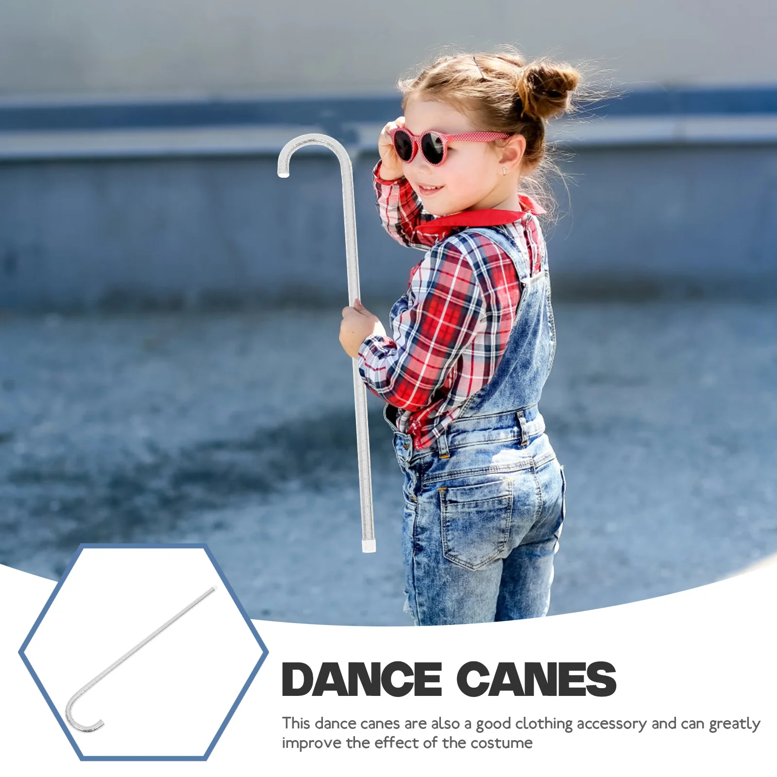 

Jazz Dance Silver Halloween Halloween Cosplay Supplies Cosplay Children Performance Cane Stage Witch Party Props Accessories